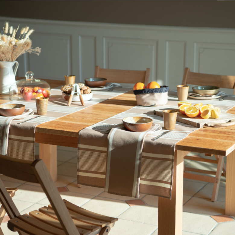 servetten Yvonne taupe per 2