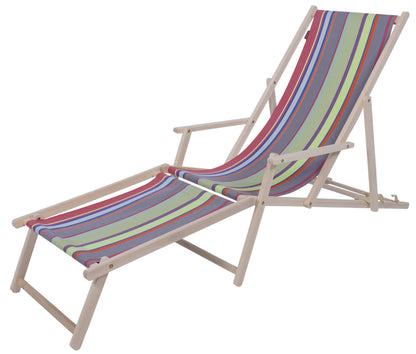 Strandstoel met voetensteun Maury