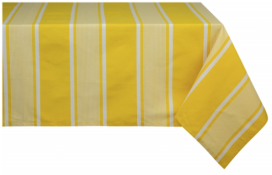 cotton linen tablecloth yellow white