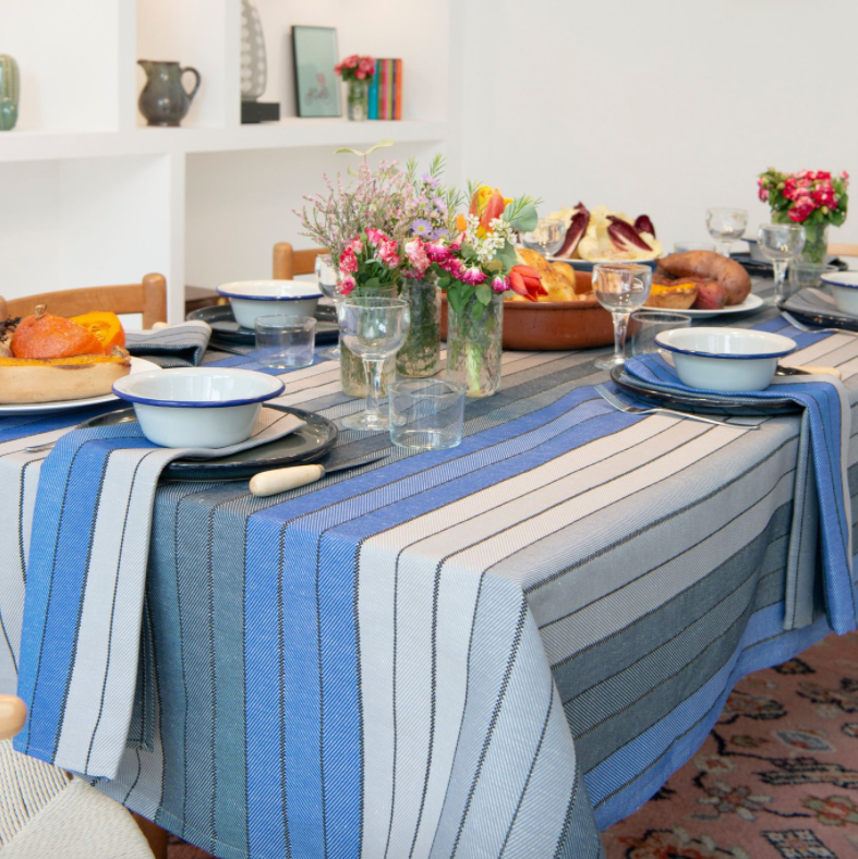 servetten Eugenie blauw grijs per 2