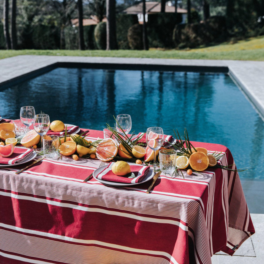 placemats Yvonne rood wit