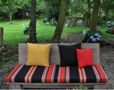 Coupon outdoor fabric jules noir 107 x 175 cm