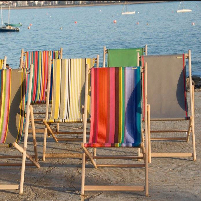 strandstoel uni warm grijs