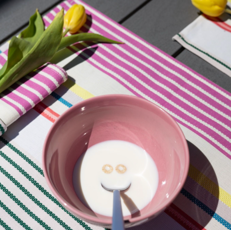 placemats Pierre wit gestreept linnen-katoen