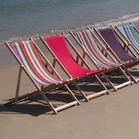 beach chair, director's chair or stool with custom upholstery