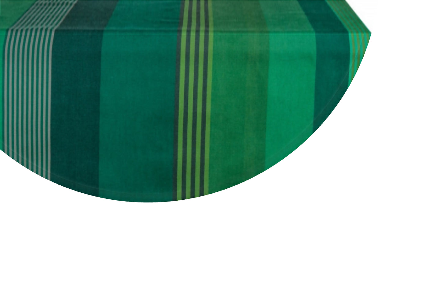 Round tablecloth removable coated cotton green