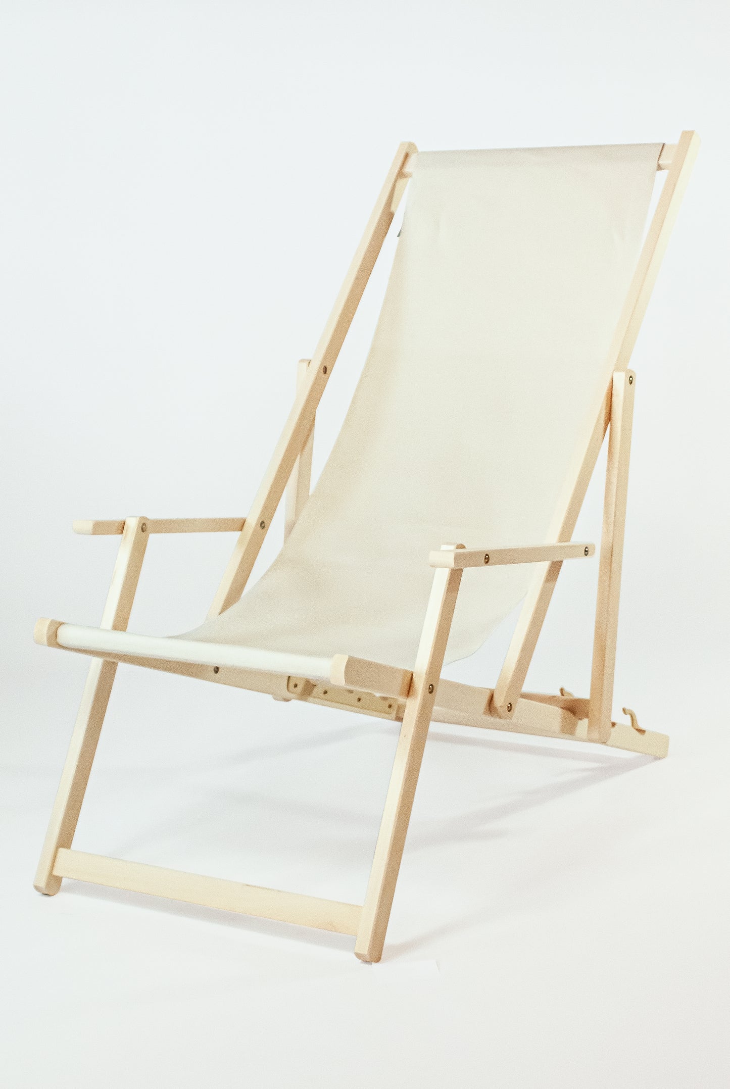 beach chair with armrest ecru