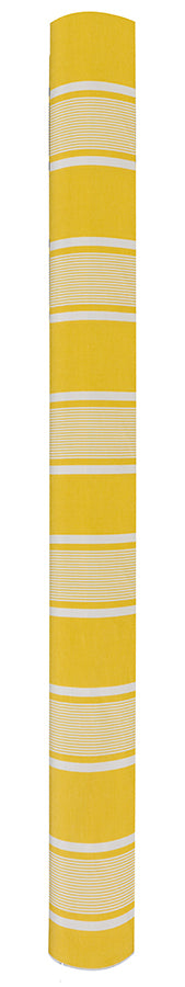 cotton linen fabric Yvonne yellow and white striped