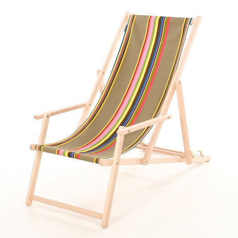 beach chair frame with armrest