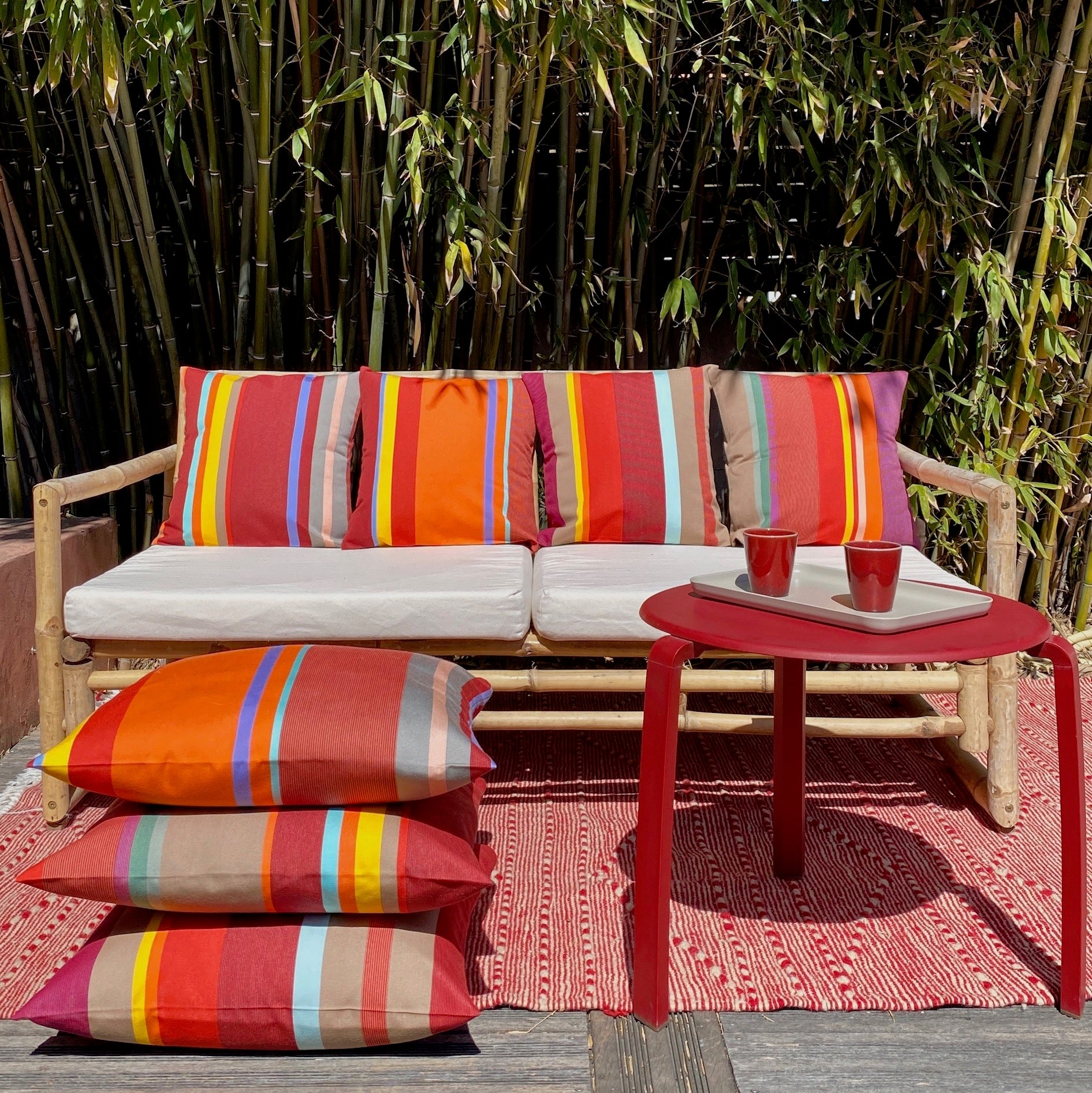 Waterdichte Kussenhoezen Voor Buiten 3-Pack - Antislip Elastische Hoezen Voor Terrasstoelen