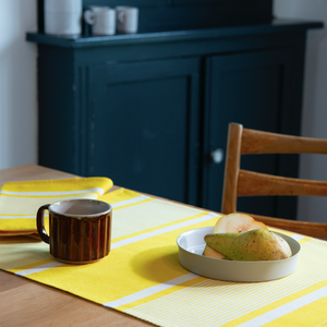 placemats Yvonne geel wit