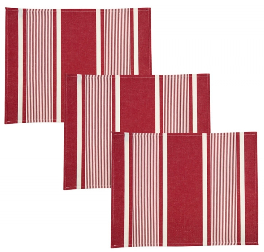 placemats Yvonne red white