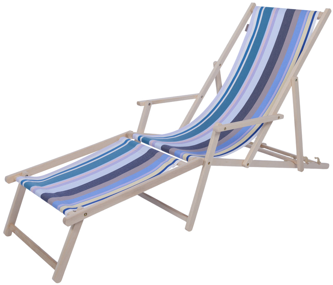 Strandstoel met voetensteun Heure Bleue