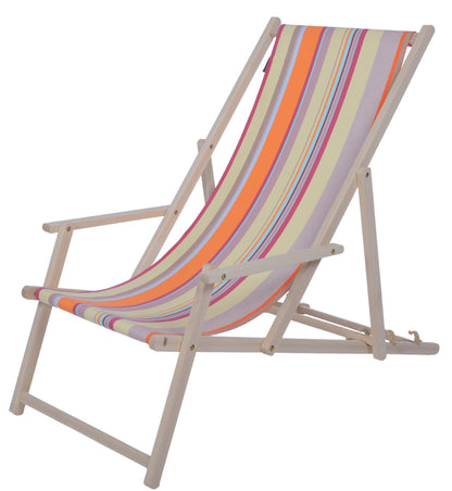 Beach chair with footrest June Sunset