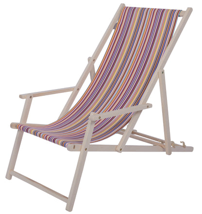 Beach chair with footrest Tom