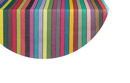 Round tablecloth linen-cotton eugenie multicolored