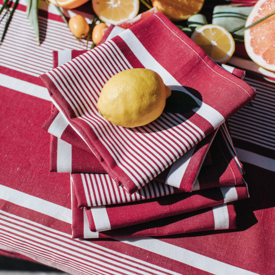 placemats Yvonne rood wit