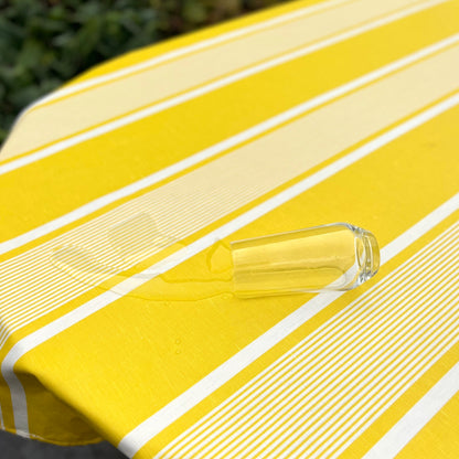 Removable cotton linen tablecloth Yvonne yellow